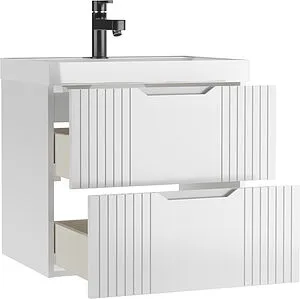 Тумба-умывальник подвесная Домино Garden 60 белый DG2502T+4670142930044, 3