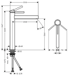 Смеситель для раковины Hansgrohe Finoris 260 хром 76070000 Смеситель для раковины Hansgrohe Finoris 260 хром 76070000, 2