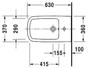 Биде напольное Duravit DuraStyle белый 2283100000 Биде напольное Duravit DuraStyle белый 2283100000, 2