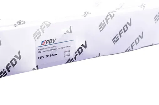 Группа коллекторная с расходомерами 8 отводов 1&quot;в/в x ¾&quot;ек FDV S1103C-2/8