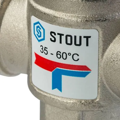 Трехходовой термостатический смесительный клапан ¾&quot; +35...+60°С Kvs 1.6 Stout SVM-0010-166020