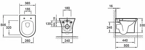 Комплект 6 в 1 Jacob Delafon Aleo E21731RU-00 с кнопкой E36496-00 белый глянцевый