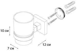 Стакан Fixsen Metra хром FX-11106 Стакан Fixsen Metra хром FX-11106, 3