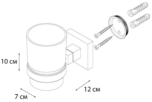 Стакан Fixsen Metra хром FX-11106 Стакан Fixsen Metra хром FX-11106
