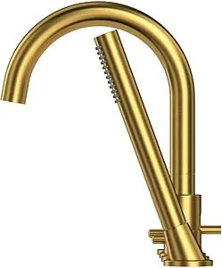 Смеситель на борт ванны на 4 отверстия WHITECROSS Y brushed gold золото брашированное Y1232GLB Смеситель на борт ванны на 4 отверстия WHITECROSS Y brushed gold золото брашированное Y1232GLB, 3