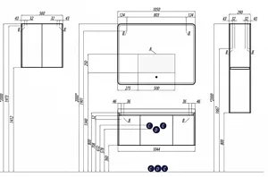 Шкаф двухстворчатый Aquaton Шерилл 55 белый 1A206603SH010, 2