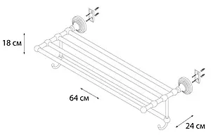 Полка Fixsen Retro бронза FX-83815A, 2