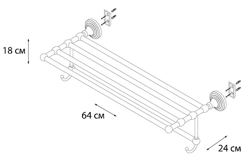 Полка Fixsen Retro бронза FX-83815A