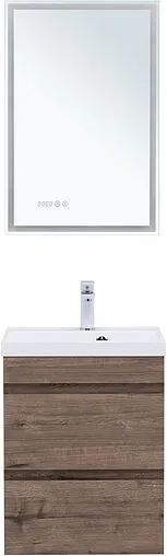 Тумба под умывальник подвесная Aquanet Нота New 50 дуб веллингтон/табак 00334190