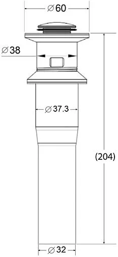 Выпуск автоматический для раковины с переливом BelBagno чёрный матовый BB-PCU-03-NERO Выпуск автоматический для раковины с переливом BelBagno чёрный матовый BB-PCU-03-NERO
