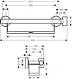Поручень с полочкой и держателем для душа Hansgrohe Unica Comfort хром 26328400