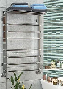 Полотенцесушитель водяной лесенка Terminus Арктур с полкой П8 500х796 полированная сталь 4620768886430 Полотенцесушитель водяной лесенка Terminus Арктур с полкой П8 500х796 полированная сталь 4620768886430, 3