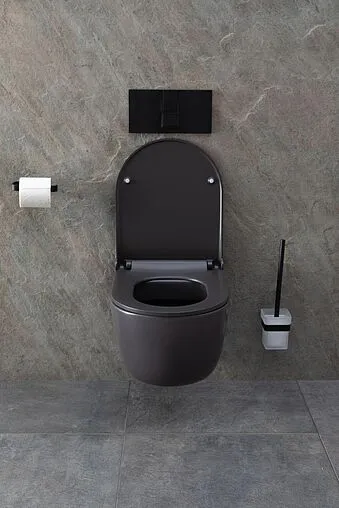 Унитаз подвесной безободковый Allen Brau Priority антрацит 4.31002.AN