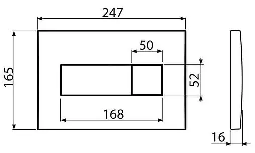 Инсталляция для подвесного унитаза Set 4 в 1 AlcaPlast Sadromodul AM101/1120-4:1 RU M570-0001 с кнопкой белый