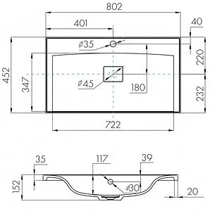 Тумба-умывальник подвесная Aquaton Диор 80 белый 1A1678K3DR010, 4