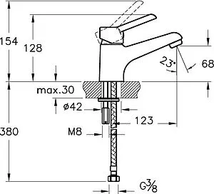 Смеситель для раковины VitrA Viva хром A41044EXP Смеситель для раковины VitrA Viva хром A41044EXP, 2