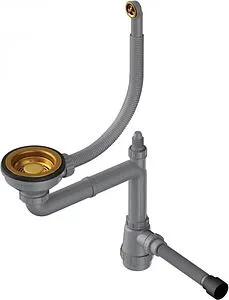 Сифон бутылочный для мойки с переливом Omoikiri WK-1-R-AB 4956487 Сифон бутылочный для мойки с переливом Omoikiri WK-1-R-AB 4956487, 1