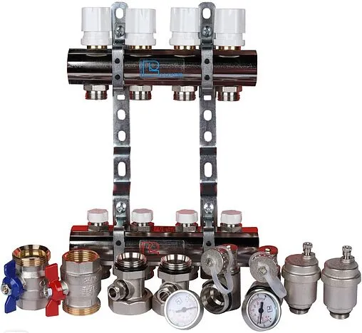 Группа коллекторная без расходомеров 4 отвода 1&quot;в/в x ¾&quot;ек Luxor CD 468M/4 15552704MN