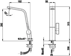 Смеситель для кухни Teka ICC 915 матовый графит 116030005, 2
