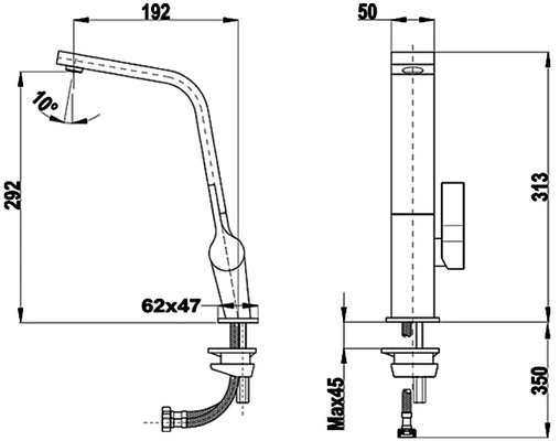 Смеситель для кухни Teka ICC 915 матовое золото 116030006