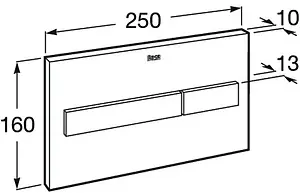 Клавиша смыва для унитаза Roca PL-7 890088206 черный матовый Клавиша смыва для унитаза Roca PL-7 890088206 черный матовый, 2