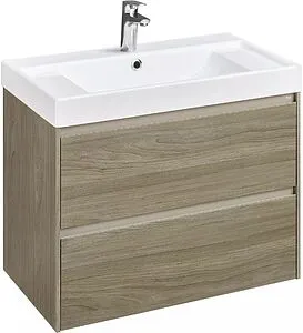 Тумба-умывальник подвесная Roca Ona 80 вяз тёмный A857630511+ZRU9307562, 1