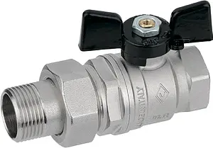 Кран шаровый с американкой 1&quot;в x 1&quot;н Bugatti New Jersey 09220006, 1