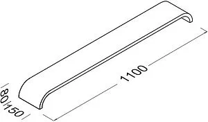 Полка Isvea Soffice 110 дуб серый 23SQ9017110I Полка Isvea Soffice 110 дуб серый 23SQ9017110I, 2