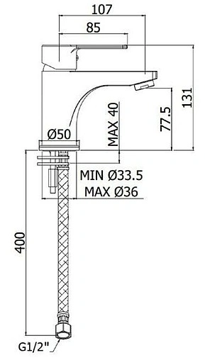 Смеситель для раковины Paffoni Red хром RED071CR