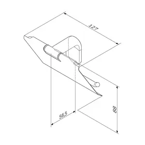 Держатель туалетной бумаги Am.Pm X-Joy хром A84341400 Держатель туалетной бумаги Am.Pm X-Joy хром A84341400, 2