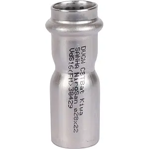 Муфта пресс редукционная однораструбная 28мм x 22мм Sanha NiroSan 9243 692432822, 4