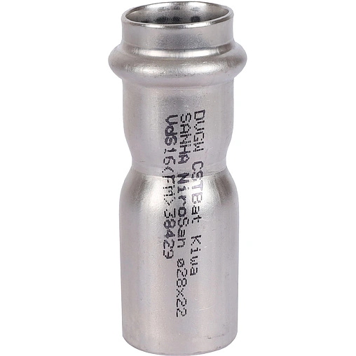 Муфта пресс редукционная однораструбная 28мм x 22мм Sanha NiroSan 9243 692432822