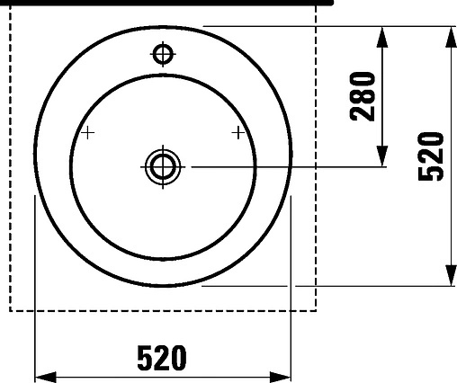 Раковина Laufen Alessi One 52 c покрытием LCC белый 8.1897.1.400.104.1