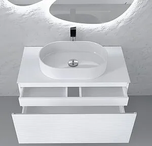 Тумба под умывальник подвесная Jorno Stone 100 белый Stn.01.100/P/W/JR, 4