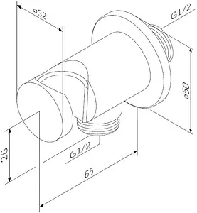 Шланговое подключение с держателем Am.Pm хром F0602100, 2