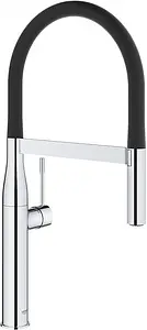 Смеситель для кухни с выдвижным изливом Grohe Essence New хром/чёрный 30294000 Смеситель для кухни с выдвижным изливом Grohe Essence New хром/чёрный 30294000, 1