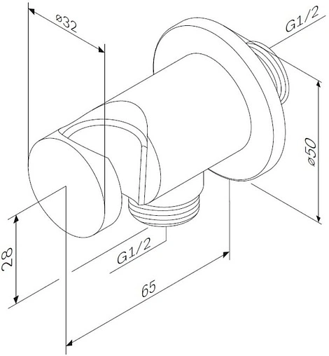 Шланговое подключение с держателем Am.Pm хром F0602100