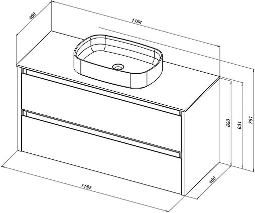 Тумба под умывальник подвесной Allen Brau Fantasy 2.0 120 олива 1.11005.CGM 2.0