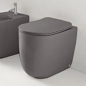 Унитаз приставной безободковый Kerasan Nolita Tornado Ferro matt 531989, 3