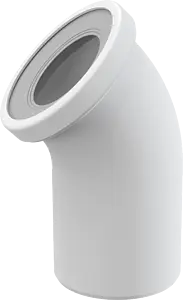 Патрубок для унитаза AlcaPlast 45° A90-45 Патрубок для унитаза AlcaPlast 45° A90-45, 1