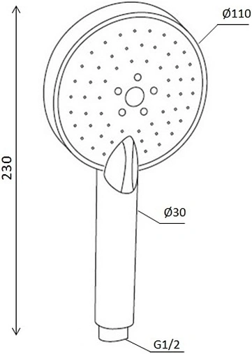 Лейка ручного душа Damixa Origin One хром 918100200