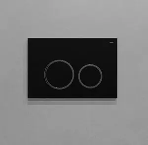 Клавиша смыва для унитаза IDDIS Unifix UNI03BCi77 кнопки/хром, рамка/черный матовый, 3