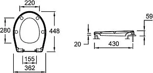 Комплект 5 в 1 Jacob Delafon Patio E21739RU-00 с кнопкой E4316-CP хром глянцевый, 4