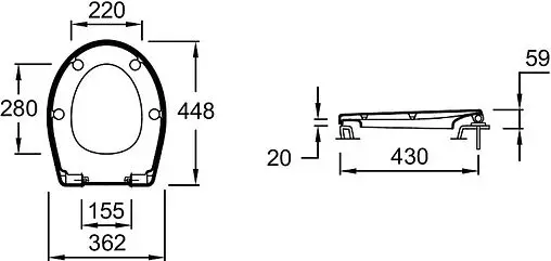 Комплект 5 в 1 Jacob Delafon Patio E21739RU-00 с кнопкой E4316-CP хром глянцевый