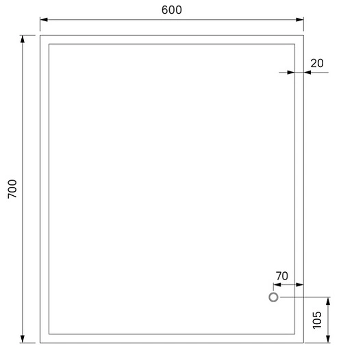 Зеркало с подсветкой IDDIS Brick 60 с подогревом белый BRI6000i98