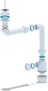 Сифон бутылочный для мойки Ани Пласт Грот A5000, 3