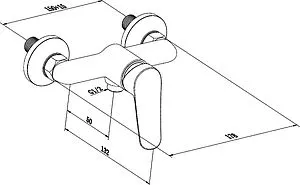 Смеситель для душа Damixa Origin One хром 812000000 Смеситель для душа Damixa Origin One хром 812000000, 2