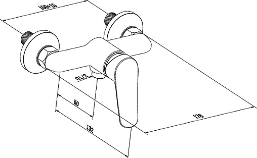 Смеситель для душа Damixa Origin One хром 812000000