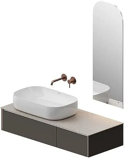 Тумба под умывальник подвесная Kerama Marazzi Magica 120 вечерний серый матовый MA.120.2\EGR.M