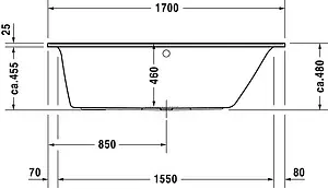 Ванна акриловая Duravit Darling New 170x75 R 700243000000000, 3